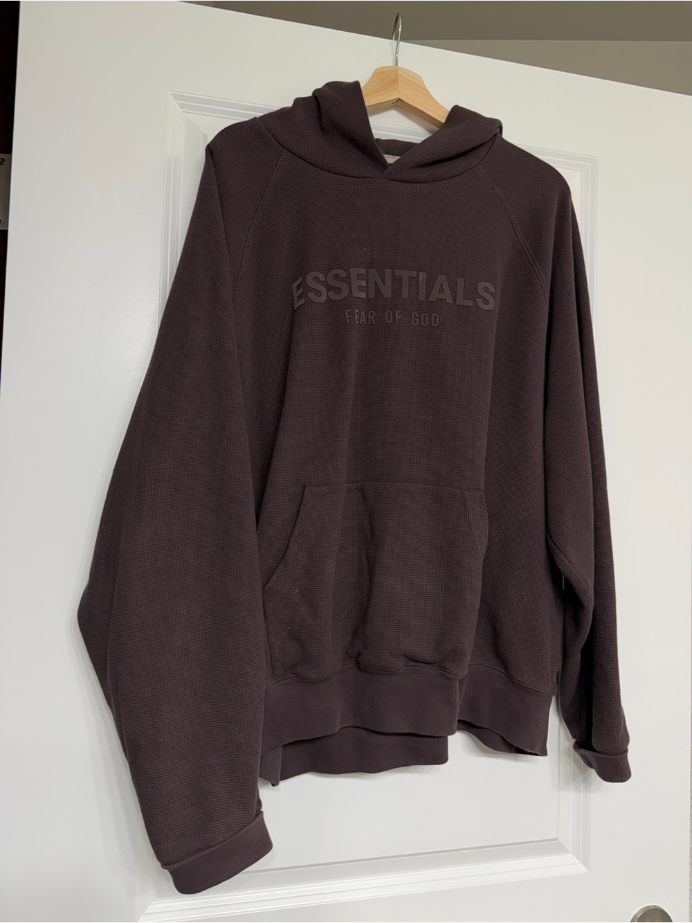 Fear of God Essentials Men's Crewneck Hoodie in Dark Brown